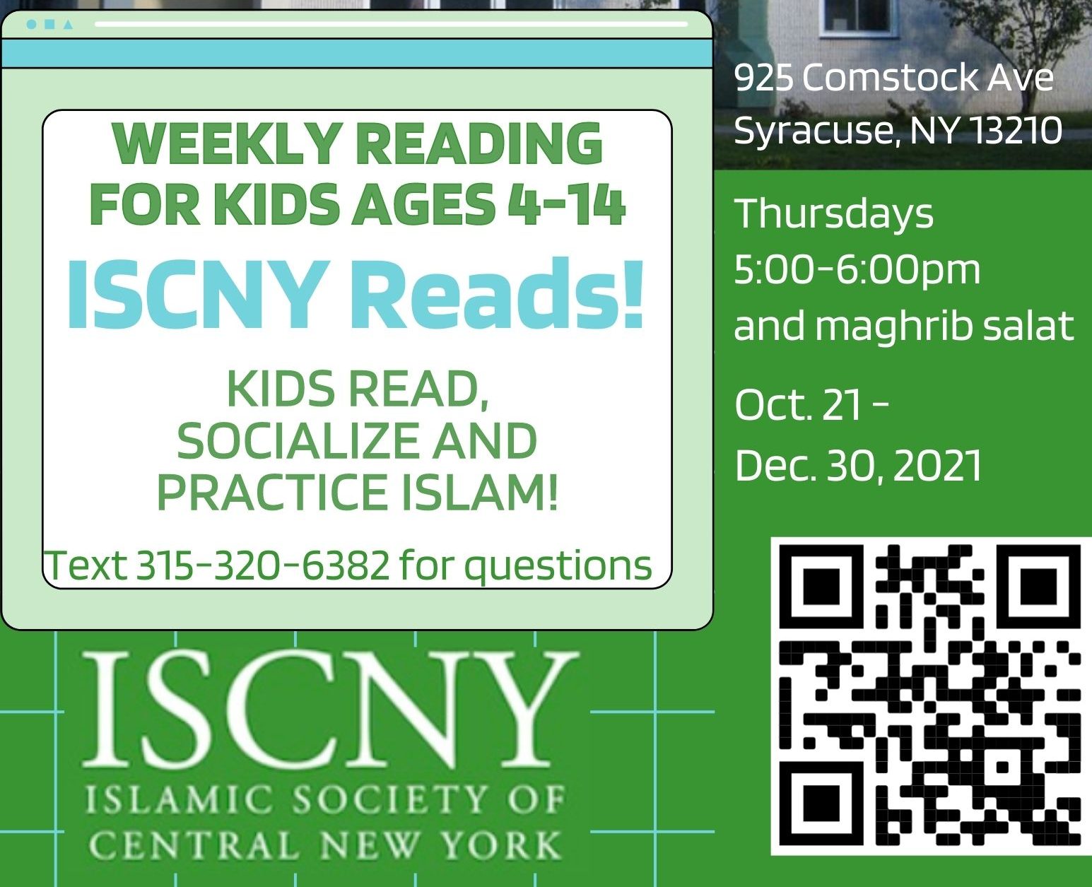 ISCNY Reads! Registration for kids reading program