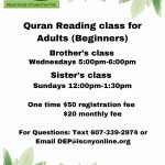 Adult Quran classes registration